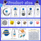 Astronaut Figurines Space Cake Toppers Astronaut Planet Rocket Satellite And Star Space Diy Cake Toppers For Space Theme Party B