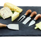 True Gourmet 4-Piece Stainless Steel Cheese Cutting Tool Set With Acacia Wood Handles For Charcuterie Board, Includes 3 Cutting Tool & 1 Fork, Hosting Essentials