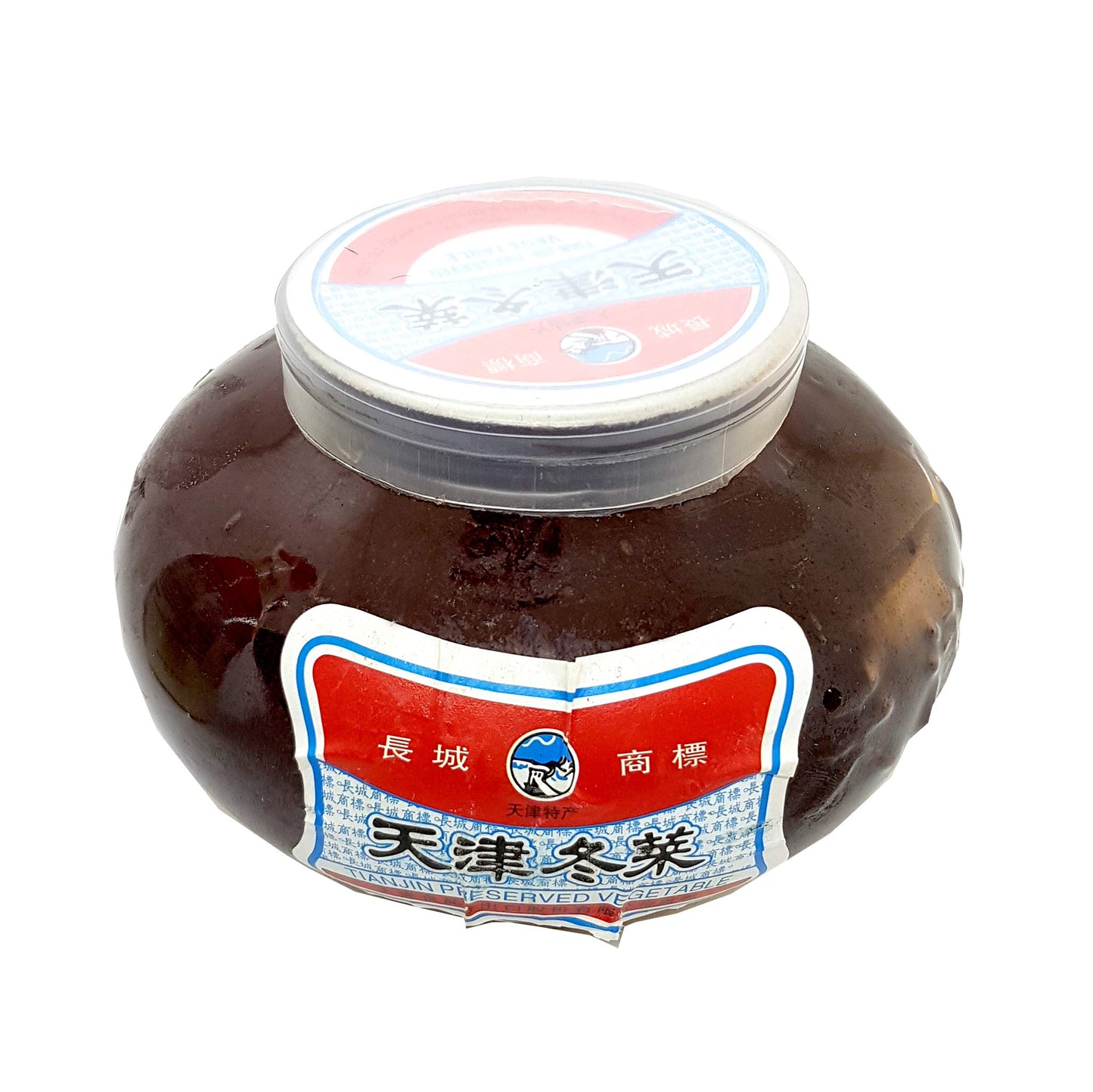 Original Tianjin Preserved Vegetable Salted Cabbage 21 Oz. (600 G.) With Stainless Steel Mini Spoon (2-Piece Set)