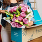Benchmark Bouquets - Oriental Lilies & Lavender Roses (Glass Vase Included) - Fresh Flowers for Delivery - Gift for Graduation,