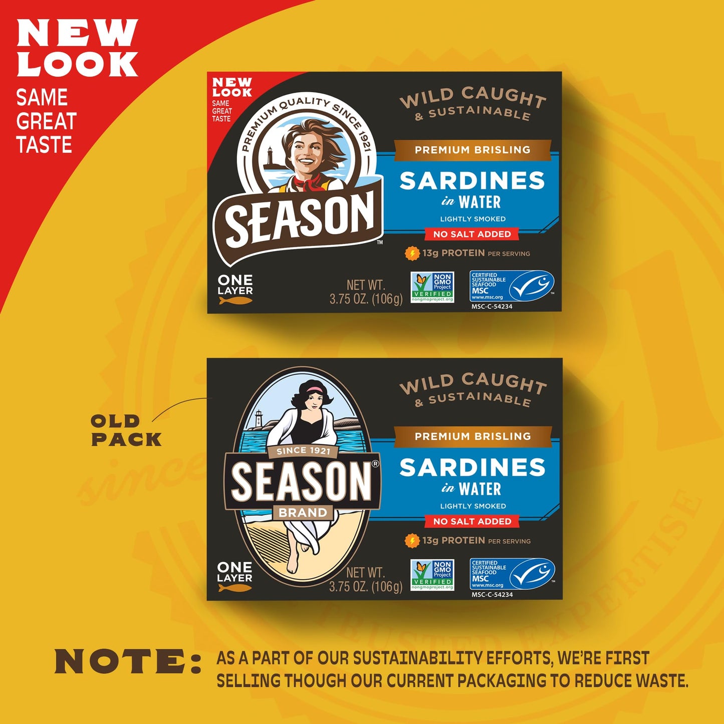 Season Brisling Sardines In Water - No Salt Added, Wild Caught, 13G Of Protein, Keto Snacks, More Omega 3'S Than Tuna, Kosher, H