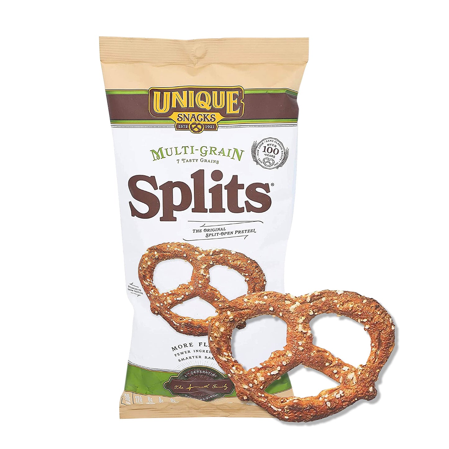 Unique Snacks Multi Grain Pretzels, Homestyle Baked, 11 oz (Pack of 6), Certified OU Kosher, Non-GMO, Multi-grain