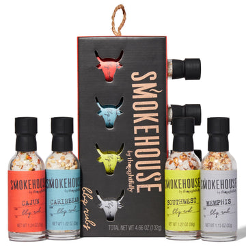 Smokehouse Gift Set By Thoughtfully, Vegan And Vegetarian Barbecue Rubs, Flavors Include Cajun, Caribbean, Memphis And Southwest, Set Of 4