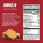 Annas Thins Tins - Ginger Pepparkakor Holiday Tin - 15.3 Ounce Tin (Pack of 1) non GMO + Vegan