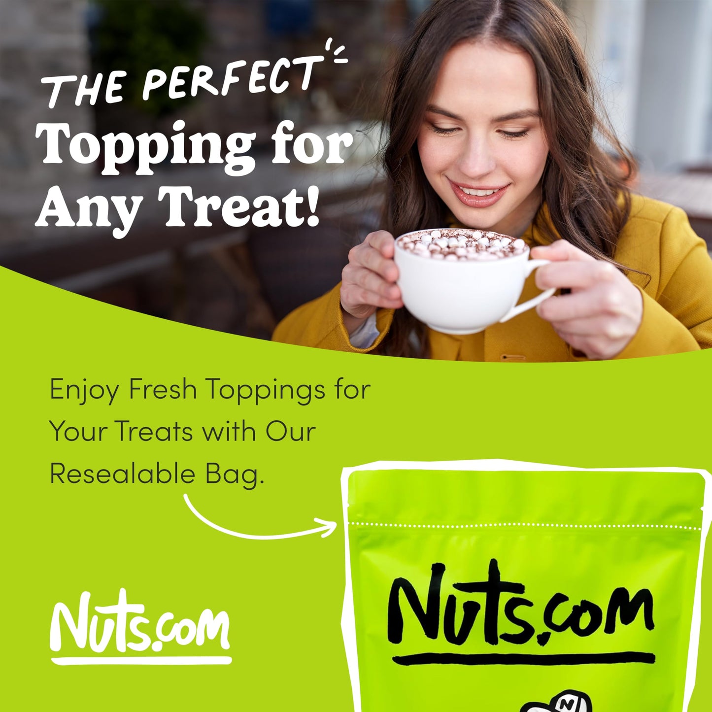 Nuts.Com Dehydrated Marshmallows Mini - Premium Freeze Dried White Vanilla Cereal Marshmallows For Hot Chocolate Cocoa, Ice Crea