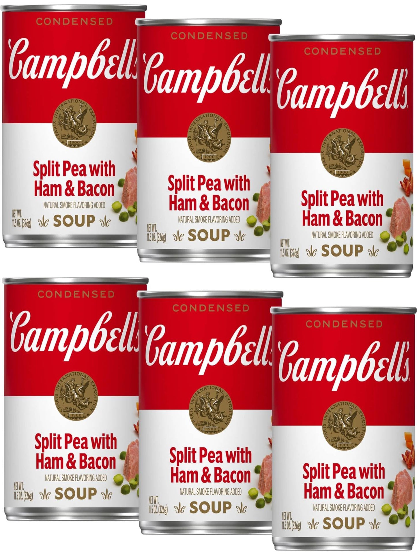 Goinsane Campbells Split Pea Soup with Ham & Bacon, 11.5 oz, Pack of 6
