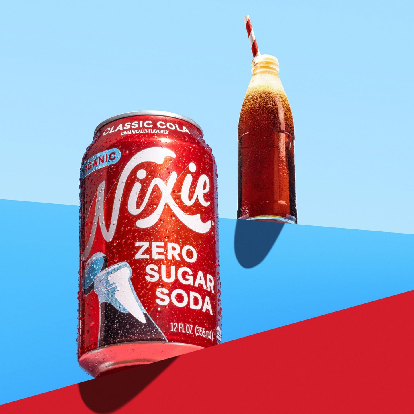 Nixie Organic Zero Sugar Soda  Classic Cola  0 Sugar  0 Calories  Healthy Soda Pop  Non-GMO  40mg Caffeine  12oz Can (1 Count)