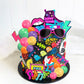 DRWATE 30 PCS Retro 80s 90s Cake Toppers - Multicolored Hip Hop Decorations for Throwback Party Supplies