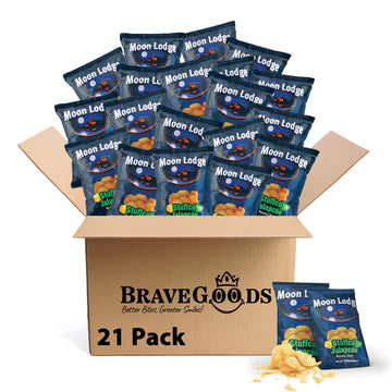 Moon Lodge 21 Pack Stuffed Jalapeo Potato Chips - Kosher & Halal Snacks for All Ages, Perfect for Parties & Movie Nights (1.5 Oz