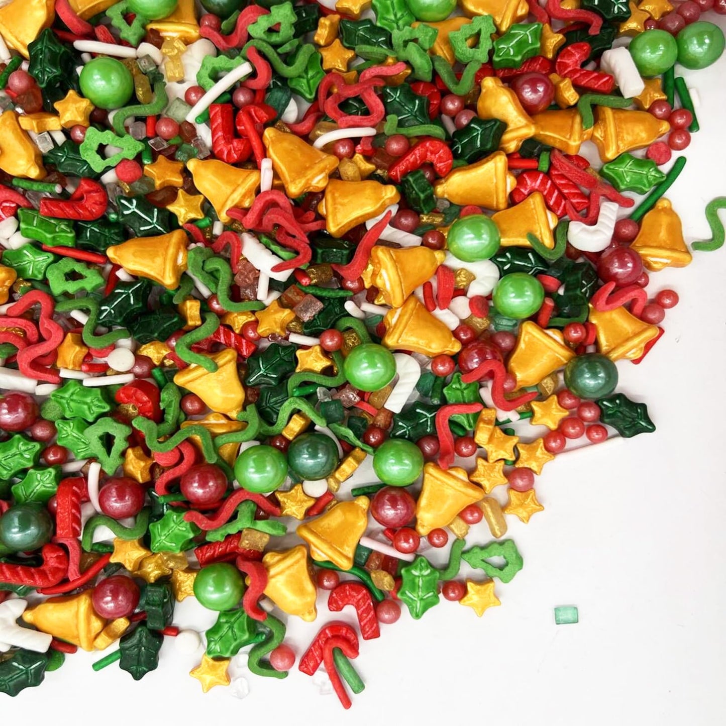 Christmas Tree Sprinkles Small Bell Candy Sugar Sprinkle Red And Green Sprinkles Cake Decorations Cupcake Toppers Cookie Decorat