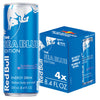Red Bull Energy Drink, Sea Blue Edition, Juneberry, 80mg Caffeine, 8.4 Fl Oz, Pack of 4 Cans, Model RB242558