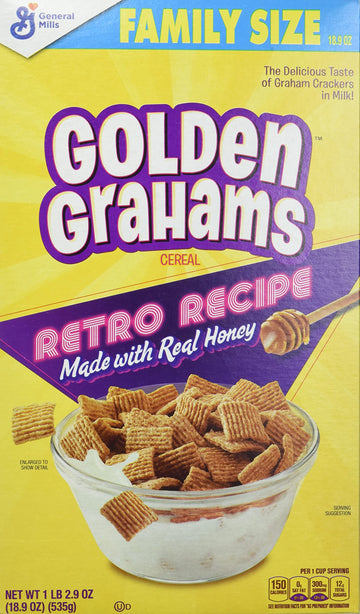 Golden Grahams Breakfast Cereal, Graham  Er Taste, Whole Grain, 18.9 Oz (Pack Of 10)