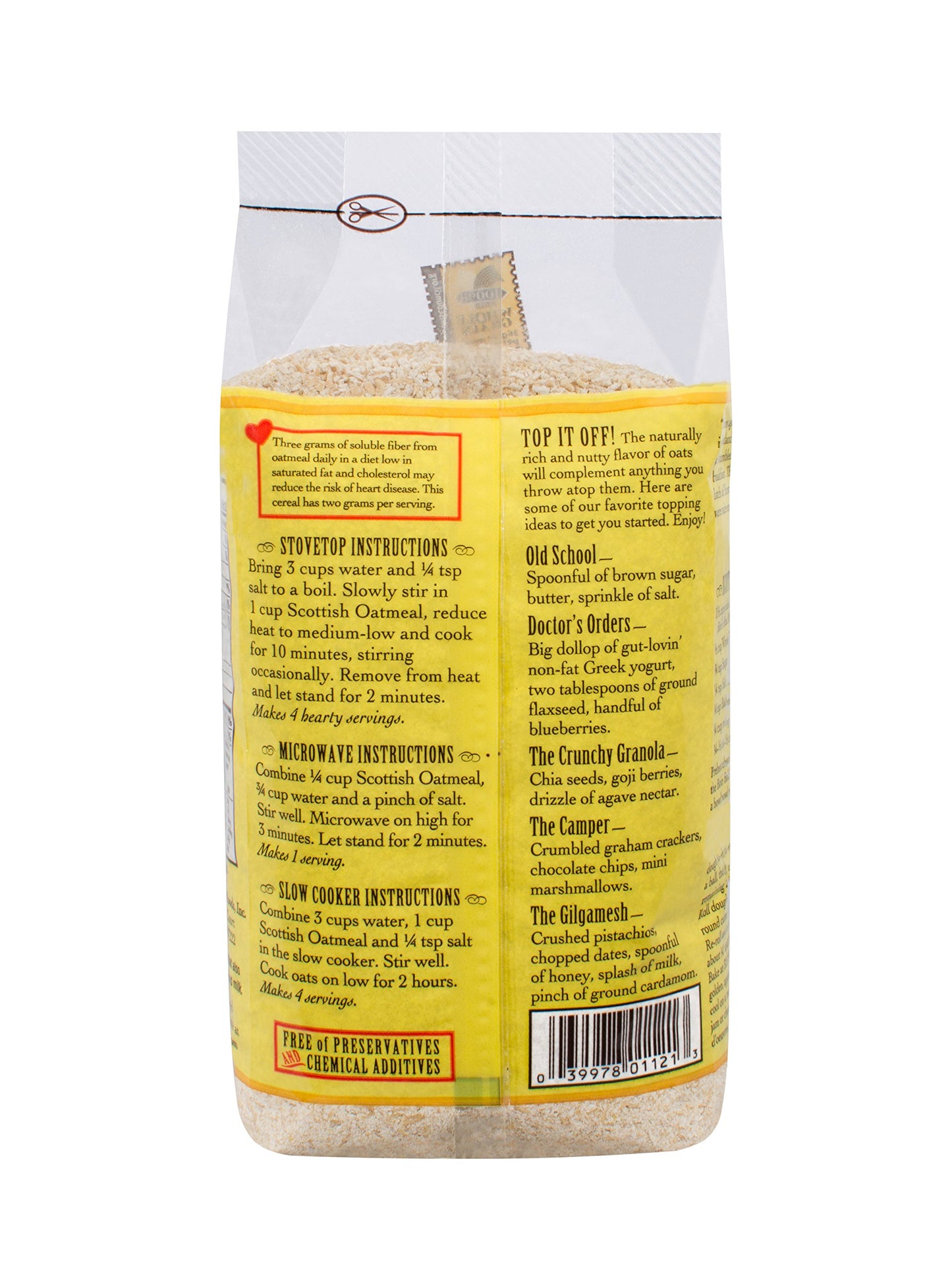 Bobs Red Mill Scottish Oatmeal, 20 oz, Traditional Whole Grain, 100% Natural