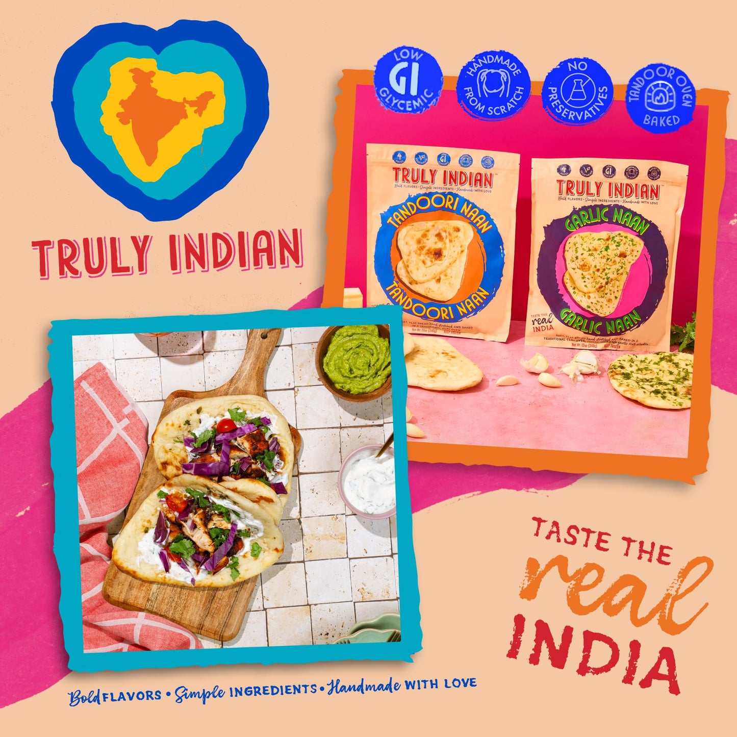 TRULY INDIAN, Indian Food, Tandoori Naan, 12 OZ