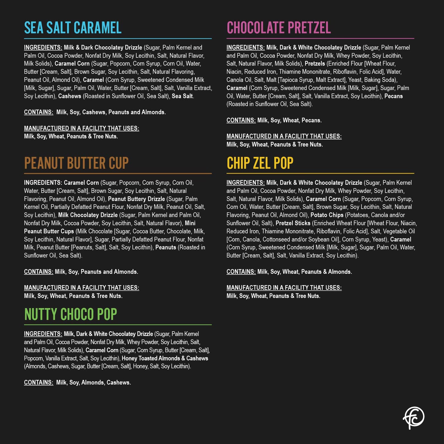 Funky Chunky Gourmet Popcorn Sampler - 5 Flavors, 2 oz Bags (Pack of 5)