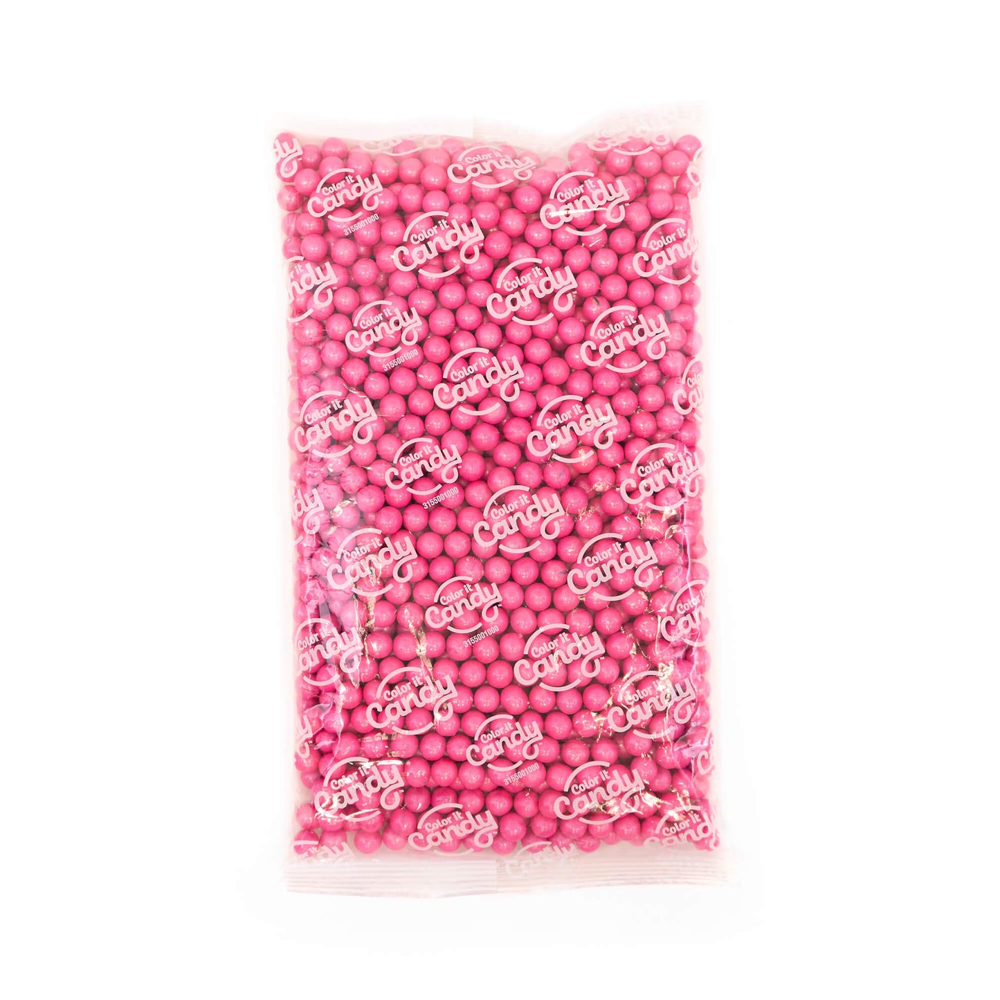 Color It Candy Shimmer Bright Pink Sixlets 2 Lb Bag - Perfect For Table Centerpieces, Weddings, Birthdays, Candy Buffets, & Part