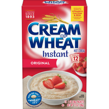 Cream of Wheat Instant Hot Cereal, Original, 1 Ounce, 12 Packets (Pack of 4)