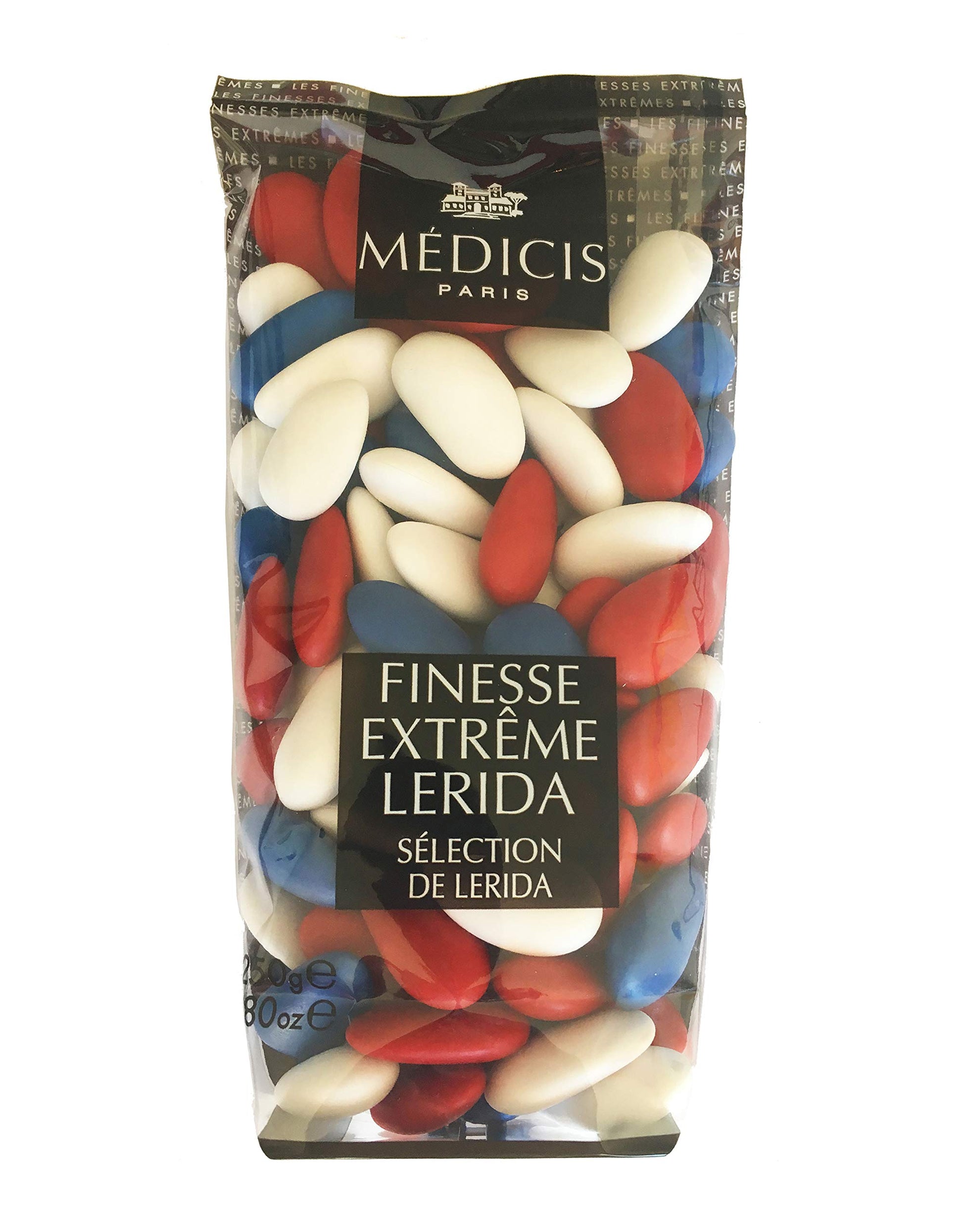 Medicis Premium Candied Almond Dragees (French Jordan Almonds) Sugar Coated Candies Ideal as a Party Favor for Weddings and Baby