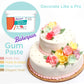 Bakerpan White Gum Paste For Cake Decorating, Create Flowers, Leaves, Elegant Ruffles - 1 Pound, Vanilla Flavor (Made In Usa)