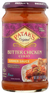 Patak's Butter Chicken Curry Simmer Sauce, Mild Spice, No Artificial Flavor, No Preservatives, 15 Ounce (Pack of 6)