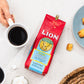 Lion Coffee, Arabica Coffee Beans, Light Roast, Premium Ground Coffee, Toasted Coconut Flavor, A Taste Of Aloha, 10 Ounce Bag