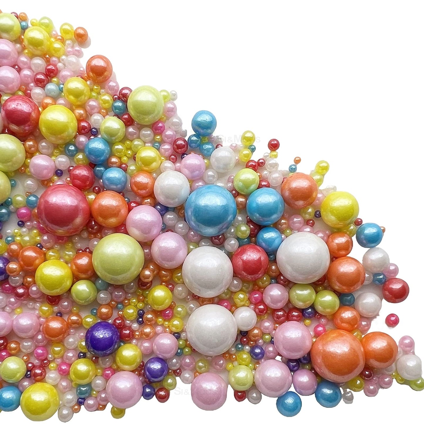 Se Si&Moos Rainbow Pearl Sprinkles For Cake Decorating Rainbow Sprinkles Edible Pearls For Cake Decorating Edible Sugar Pearls 3