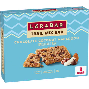 LÄRABAR Trail Mix Bars, Chocolate Coconut Macaroon, Gluten Free, 8 Count, 8.48 oz, Brown