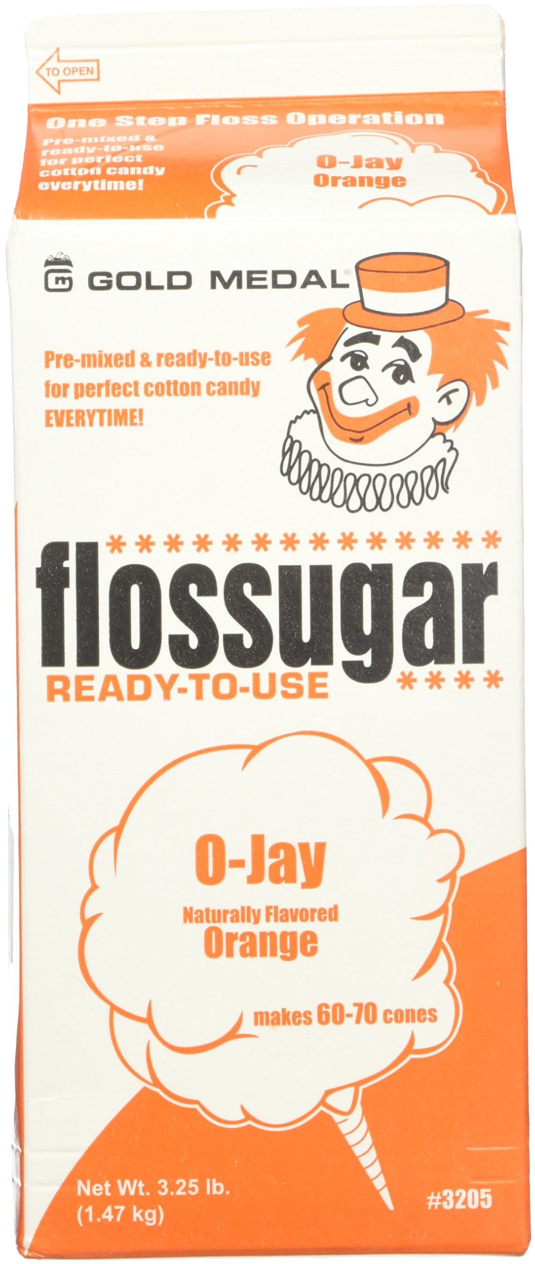 Flossugar Flavour: Orange, Net Wt. 3.25 Lbs