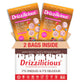 Drizzilicious Mini Rice Cakes Very Berry - Rice Crisps, Healthy Snack for Adults and Kids, Flavored Rice Cakes, Vegan, Gluten Fr
