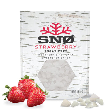 Strawberry KETO Xylitol Candy Chips - SN 1LB Bag - Sugar-Free Candy With Only 2 Ingredients | Low Carbs, Diabetic-Friendly, Non-