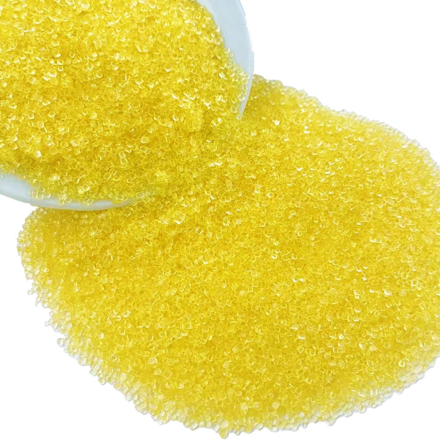 Sentovac Yellow Sanding Sugar For Baking Edible Sparkling Sugar Sprinkles Coarse Sugar Crystals For Baking Topping Cake Cookie C