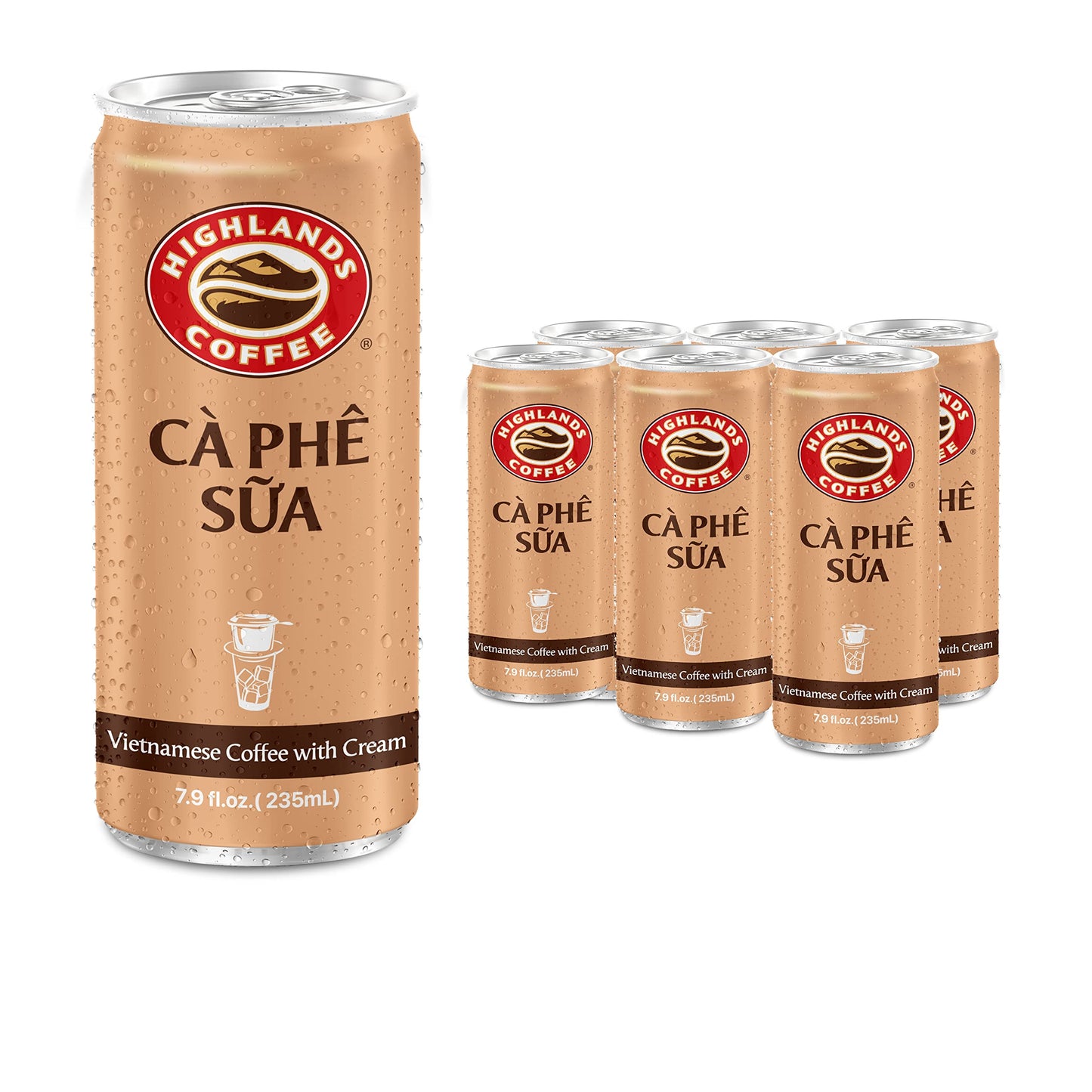 Generic Highlands Coffee C Ph S?A Vietnamese Coffee With Condensed Milk7.9 Oz Can 6 Or 12 7.9 Fl Oz (Pack Of 6)