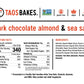 Taos Bakes Snack Bars - Dark Chocolate Almond + Sea Salt - 8g Protein, Vegan, Gluten Free - 12 Count (1.8oz Bars)
