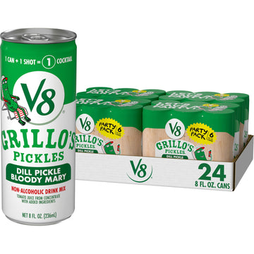 V8 Dill Pickle Bloody Mary Mix, 8 Fl Oz Can, Pack of 24, Model 200000029177