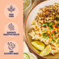 Three Farm Daughters High Fiber Elbow Macaroni Pasta Pack, Low Gi, Non Gmo Elbow Pasta Noodles, Low Net Carb, Made In The Usa, 1