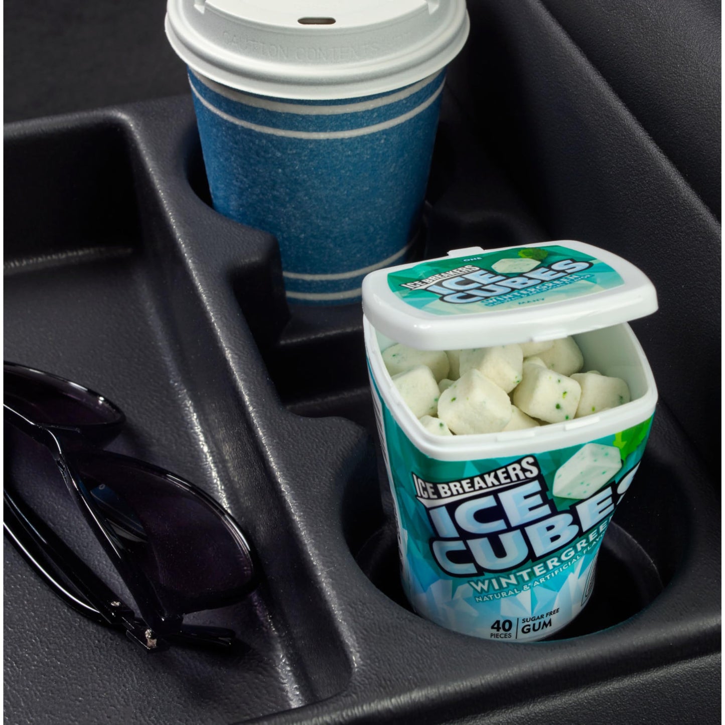 Ice Breakers Ice Cubes Wintergreen Sugar Free Chewing Gum Bottles, 3.24 Oz (6 Count, 40 Pieces)