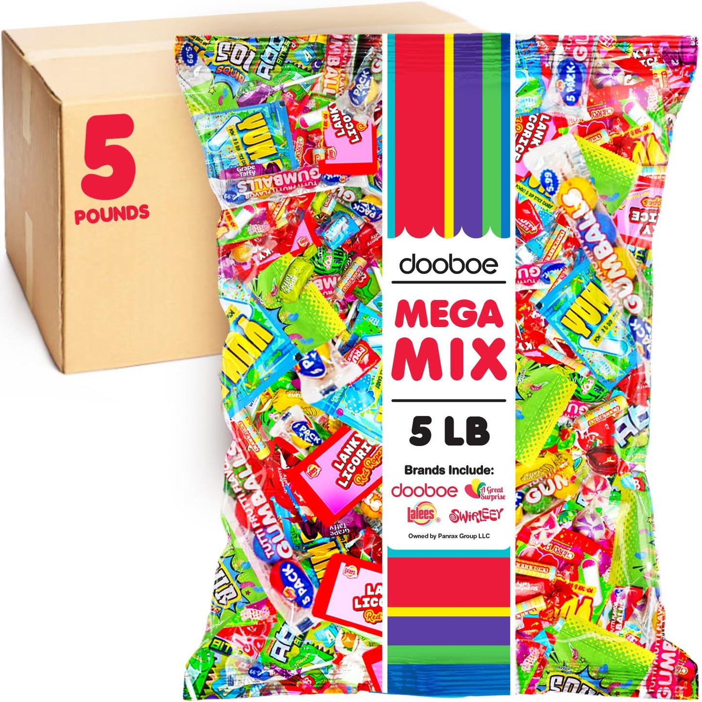 Dooboe Christmas Candies Variety Pack - 5 Pounds - Bulk Birthday Candy Assortment - Individually Wrapped Candies