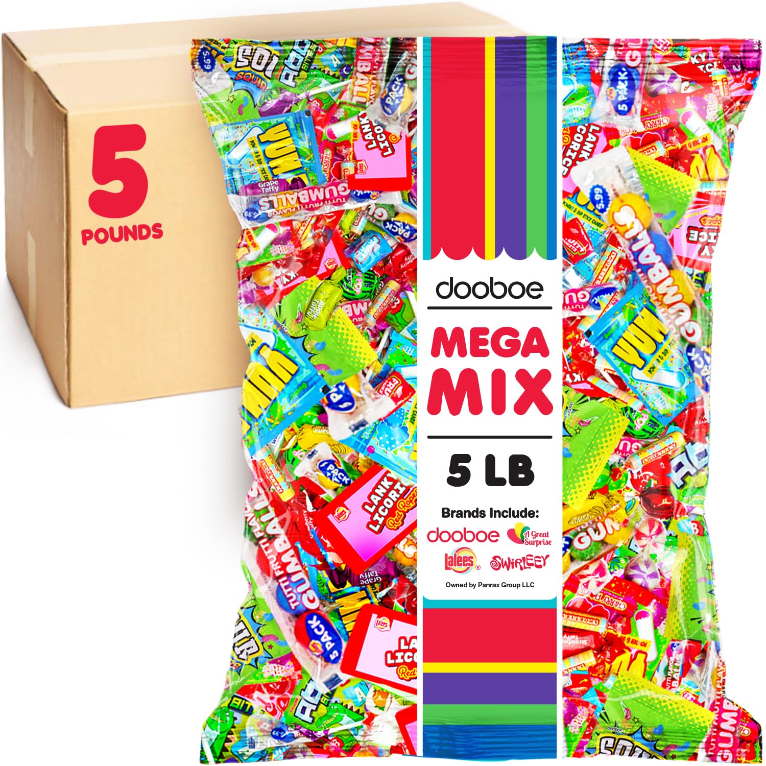 Dooboe Christmas Candies Variety Pack - 5 Pounds - Bulk Birthday Candy Assortment - Individually Wrapped Candies