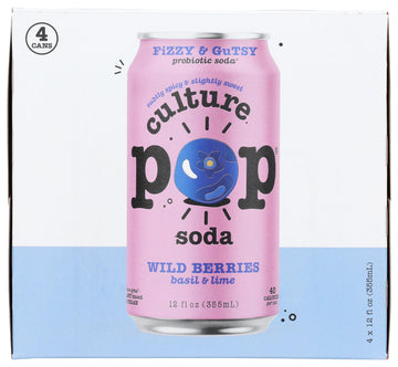 culture Pop Soda - Soda Wild Berries - case Of 6-412 Fz(D0102H54SHJ)