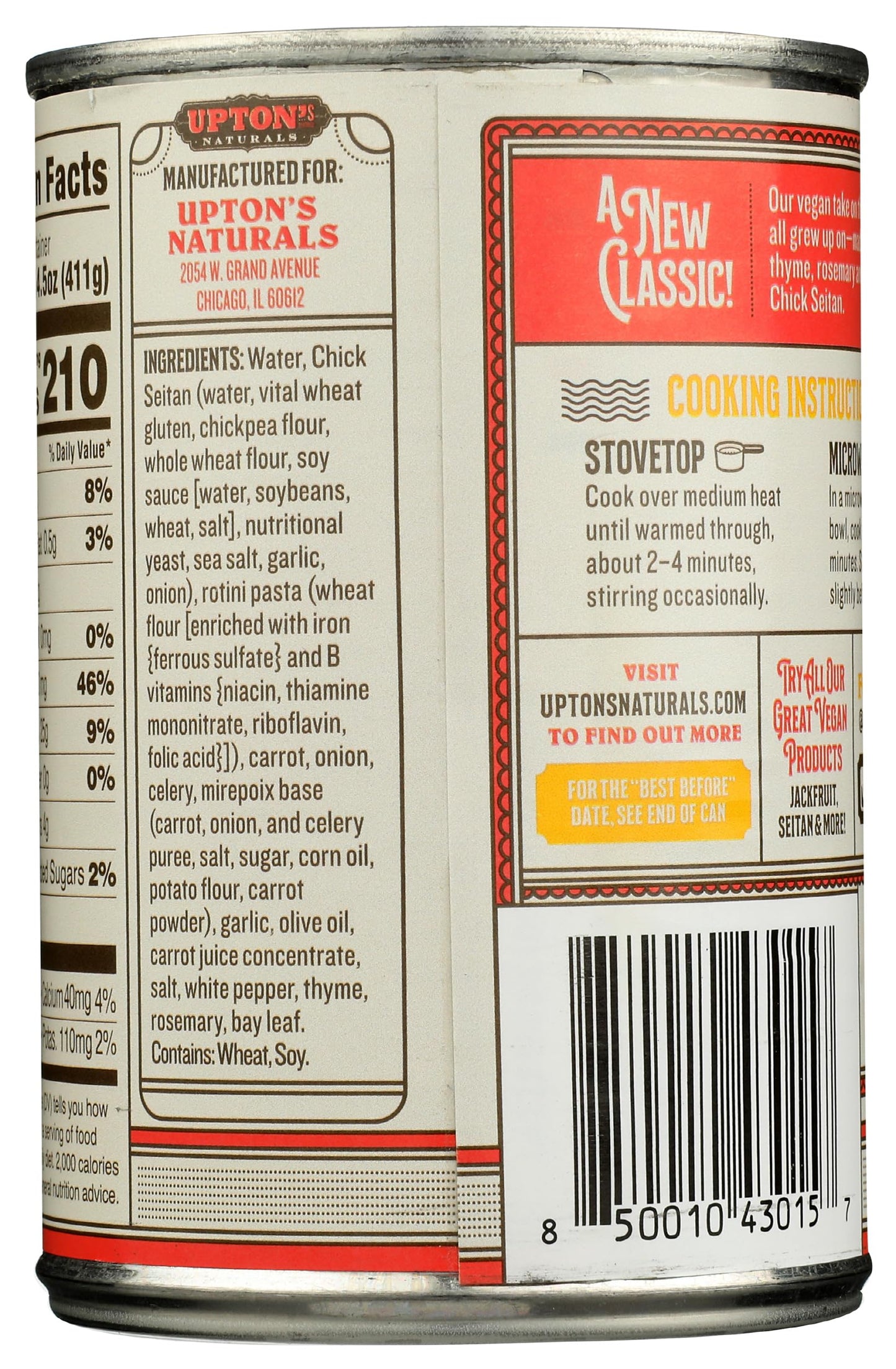 UPTONS NATURALS Chick & Noodle Soup, 14.5 OZ