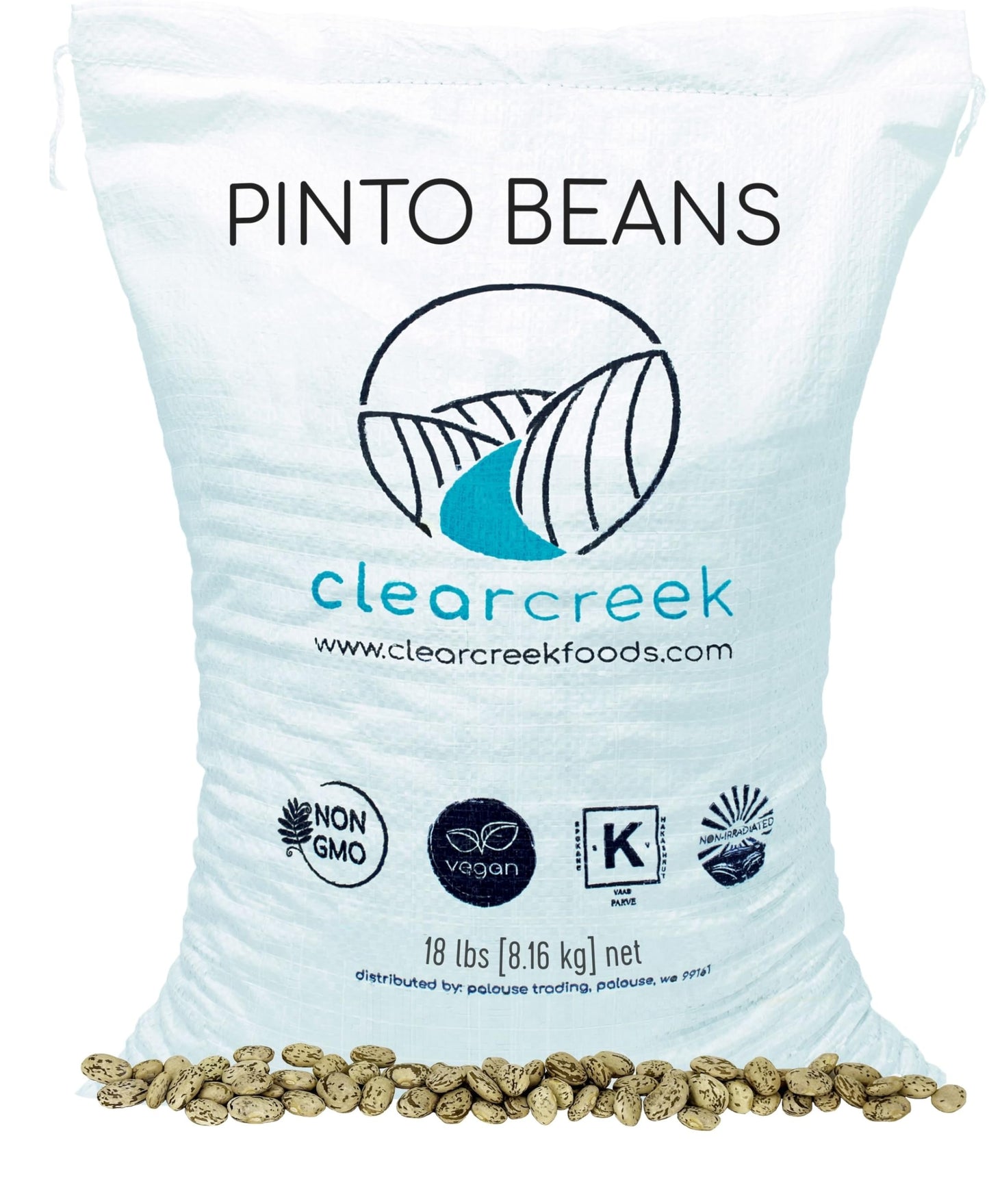 Certified Glyphosate Residue Free Pinto Beans | 18 Lbs | Non-Gmo | Kosher