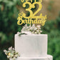 32 Birthday Cake Toppers - Gold Glitter, 32nd Birthday Decorations for Men & Women