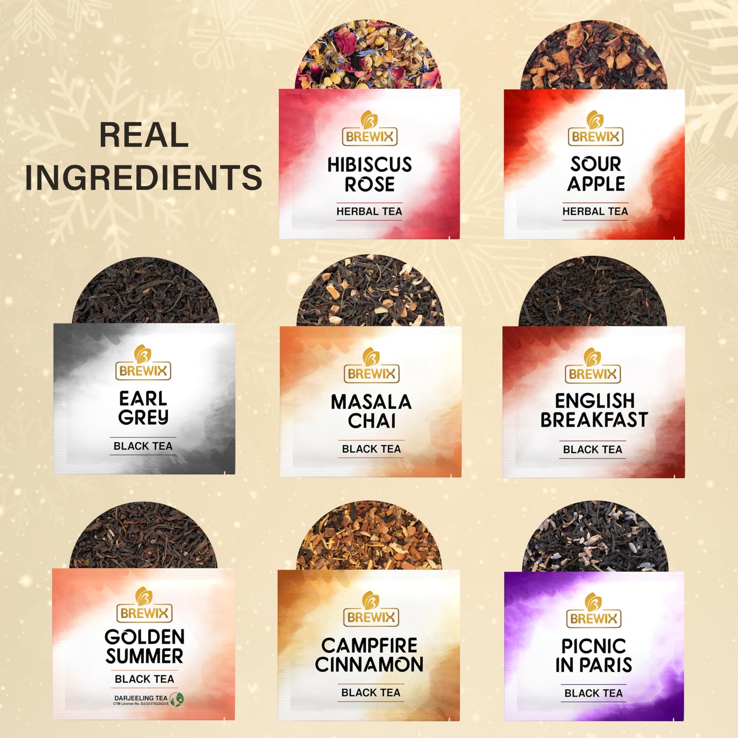 Brewix, Advent Calendar 2023 Tea Gift Sets | Limited Edition Tea Gift Sets I 24 Unique Tea Bags | Christmas Tea Advent Calendar