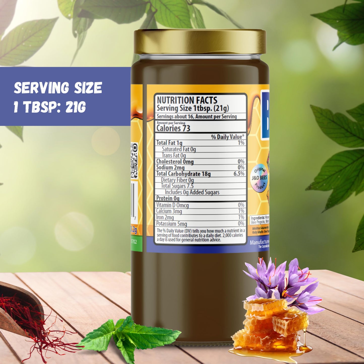 Broncosol Plus - Honey With Zaffron, Eucalyptus, Mint And More Extracts, 12Oz