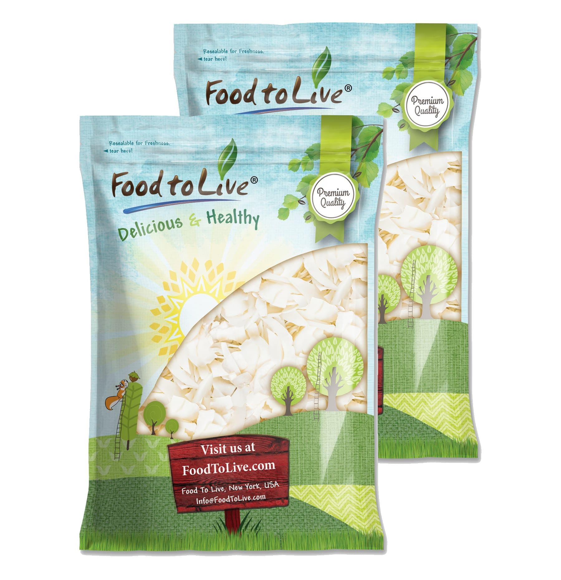 Food to Live Coconut Chips, 6 Pounds - Unsweetened Flakes, Unsulfured, Raw, Dried, Desiccated, Shaved Coco Nut Meat, Vegan, Keto