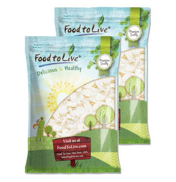 Food to Live Coconut Chips, 6 Pounds - Unsweetened Flakes, Unsulfured, Raw, Dried, Desiccated, Shaved Coco Nut Meat, Vegan, Keto