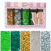 Confect St. Patricks Green & Silver Flower Sprinkles | White Pearl Sprinkles | Gold Star Sprinkles | Edible Sprinkles | Sprinkle