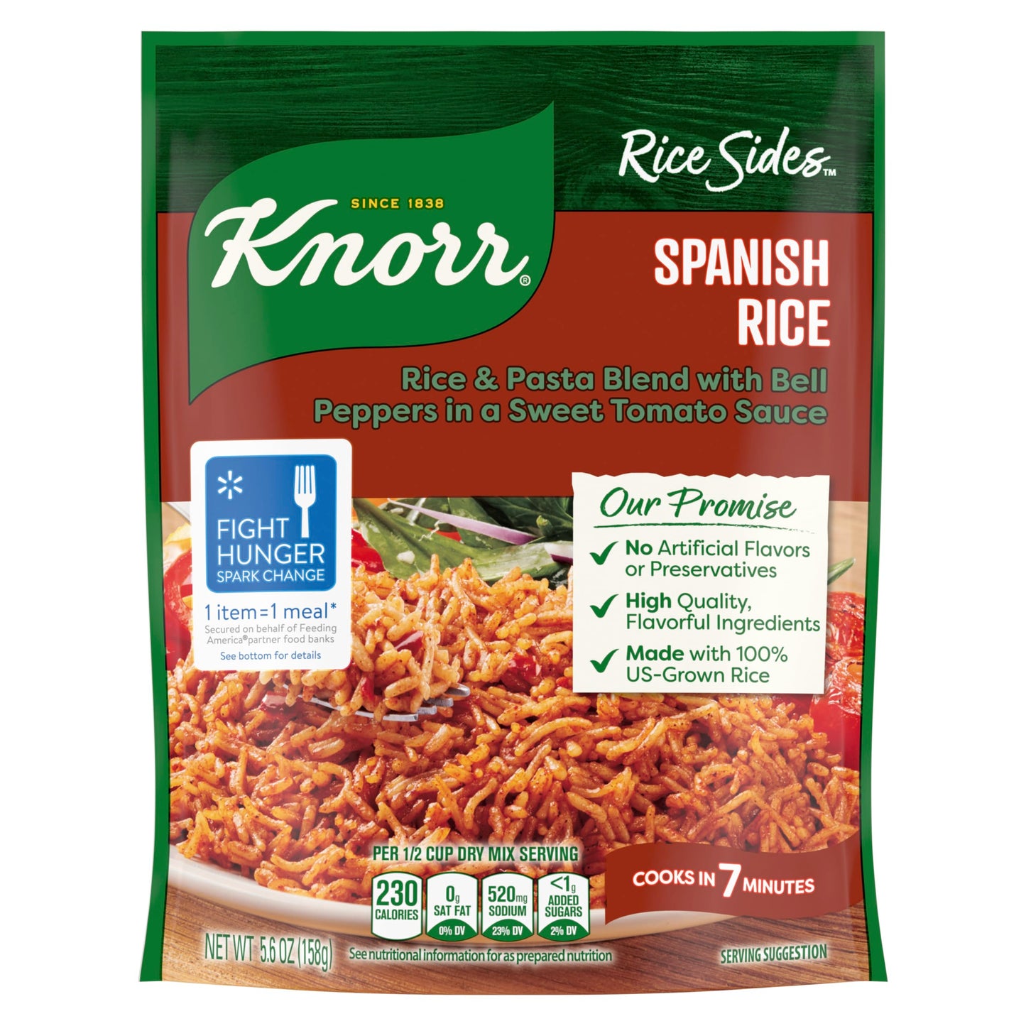 Knorr Rice Sides 12 Count Spanish Rice For A Tasty Rice Side Dish No Artificial Flavors Or Preservatives 5.6 Oz