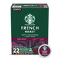 Starbucks K-Cup Coffee Pods, Dark Roast French Roast, 100% Arabica, 22 Count
