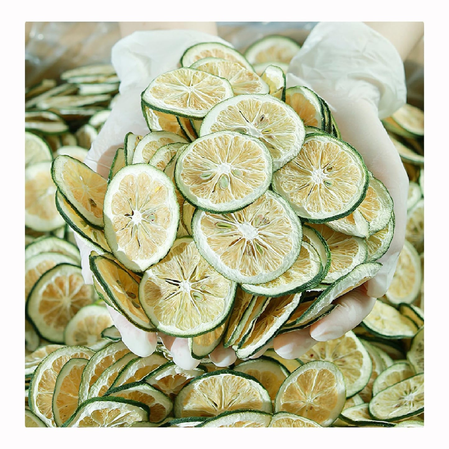 TXDYNLLK Dried Lime Slices, Premium Dehydrated Limes, 8.82oz (250g) for Crafts, Cake Decoration, Cocktail Garnish